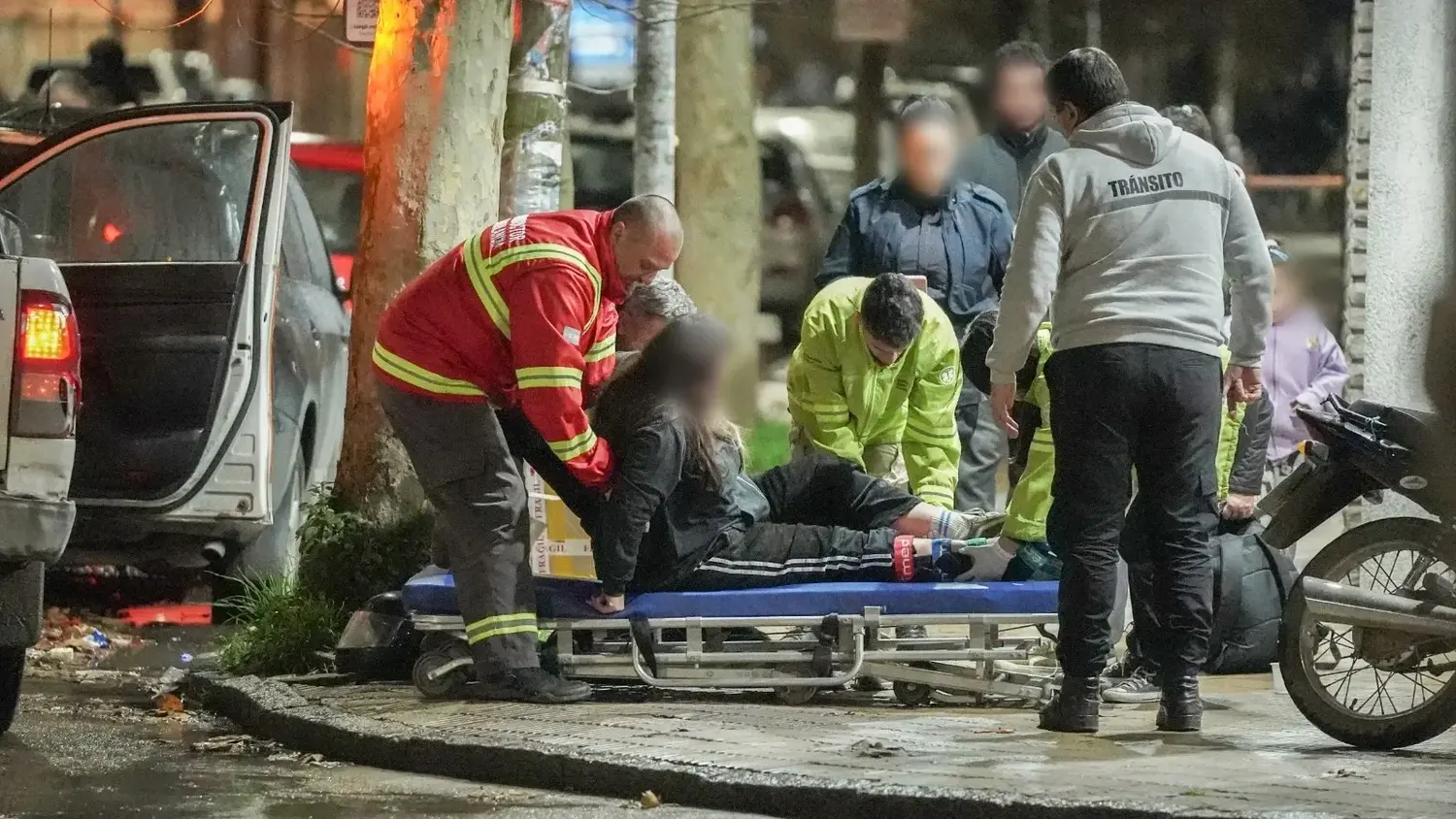 La víctima fue asistida en el lugar del siniestro y luego derivada a la guardia del Hospital Municipal
