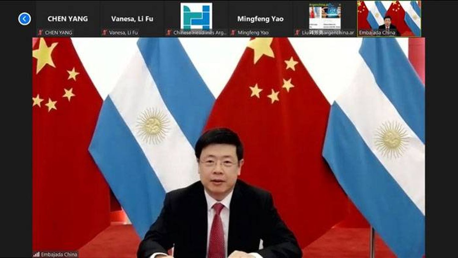 El embajador de China en la Argentina lanzó duras críticas a Estados Unidos