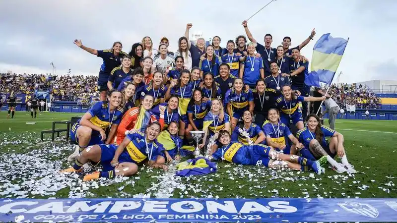 Estefanía Palomar festejó
el tetracampeonato de Boca