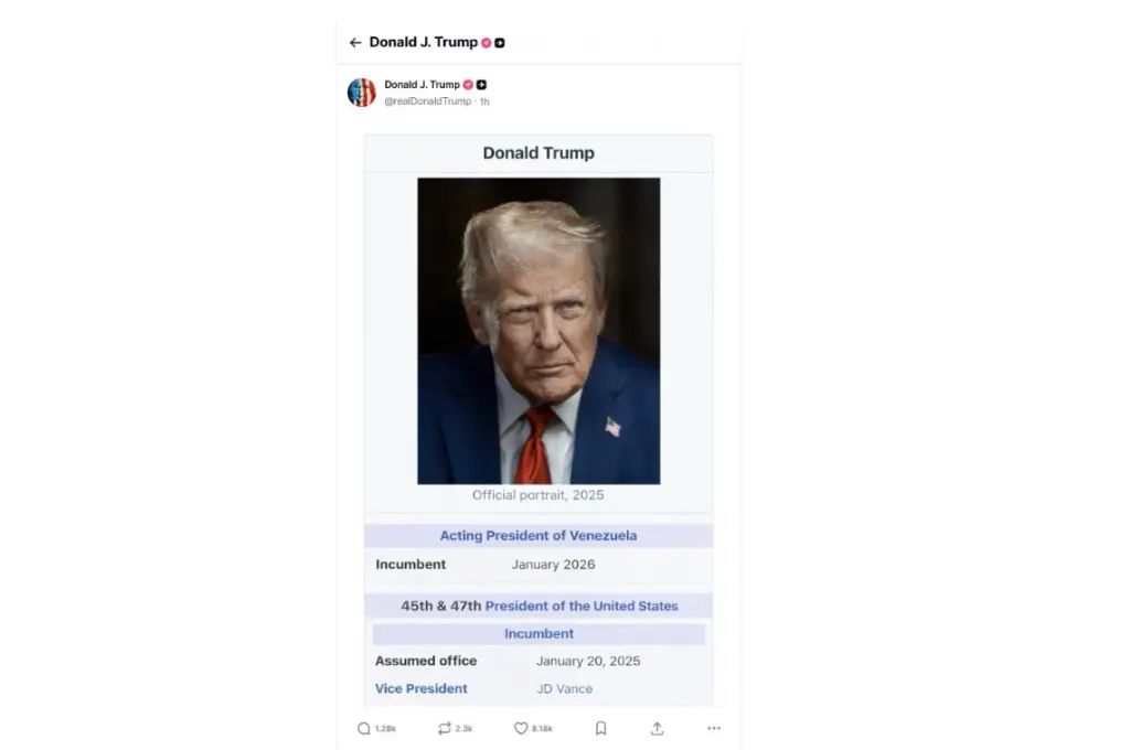 El posteo del Presidente Trump