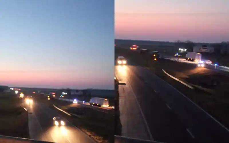 Camión volcó su carga de harina en ruta 9: no hubo heridos