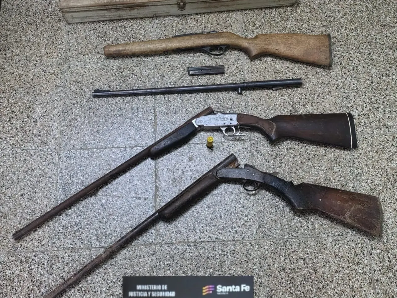 Tras una intervención policial, secuestraron varias armas de fuego en San Cristóbal