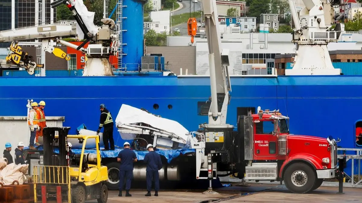 Dan por concluida la operación de búsqueda: LLEGAN A CANADÁ restos de sumergible Titan (+Video)