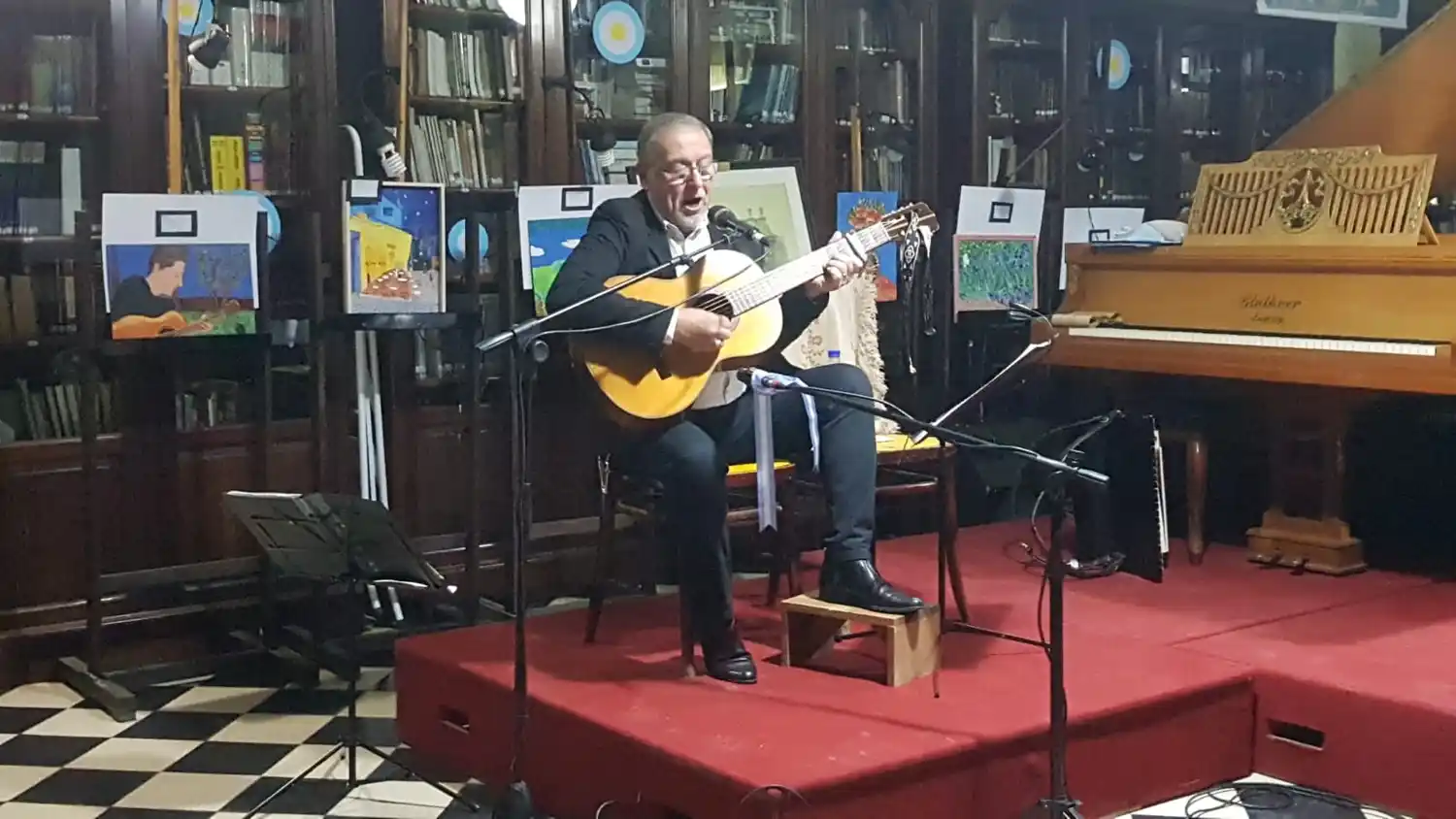 “El Gaucho” Polimante se presentó en la Biblioteca Popular