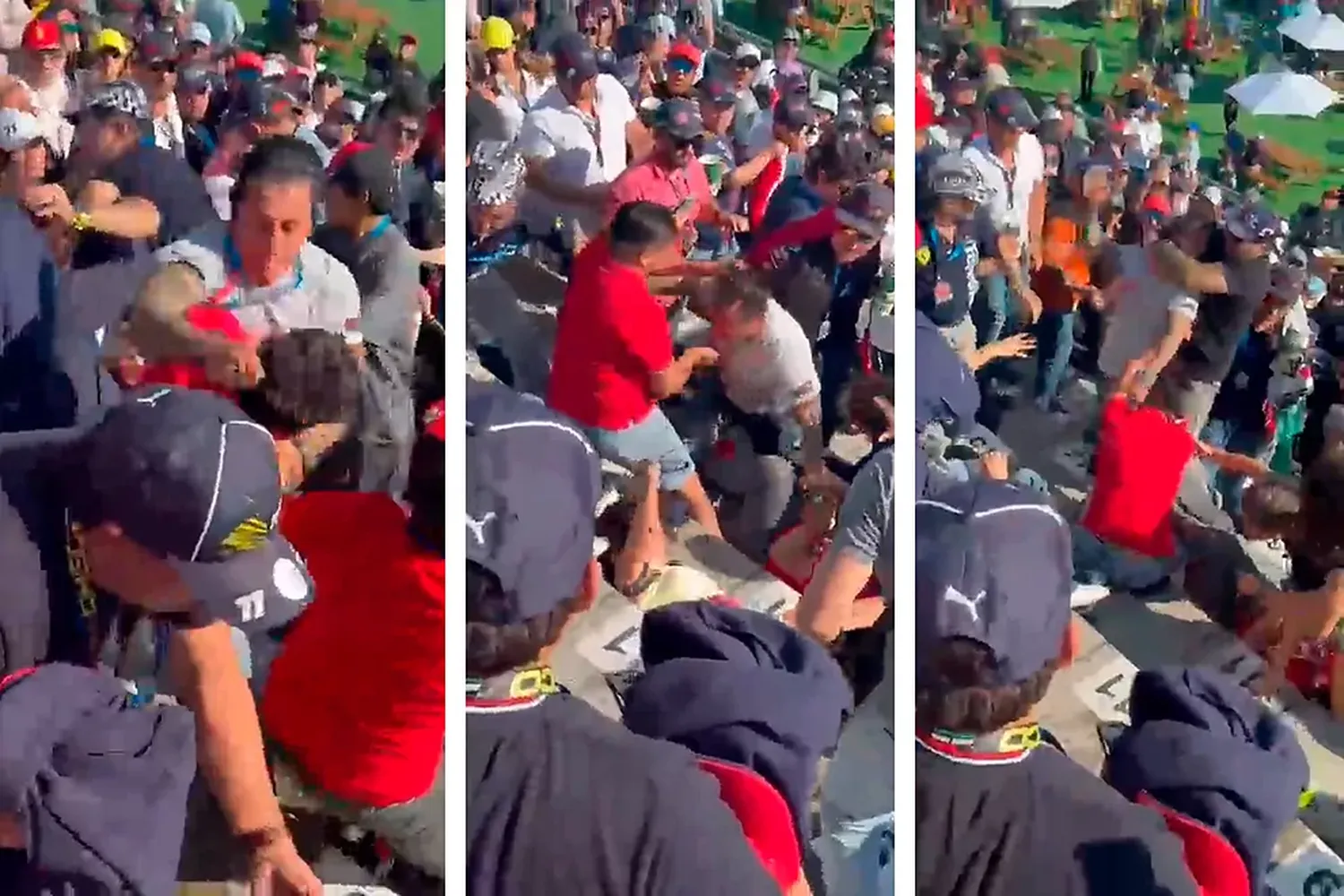 Pelea en el Gran Premio de México