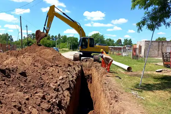 Más obras en San Vicente en desagües cloacales: ampliación del sector Noreste