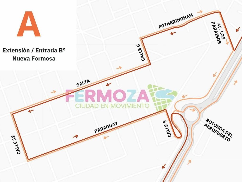 La Línea A del transporte público de pasajeros ingresará al barrio La Nueva Formosa
