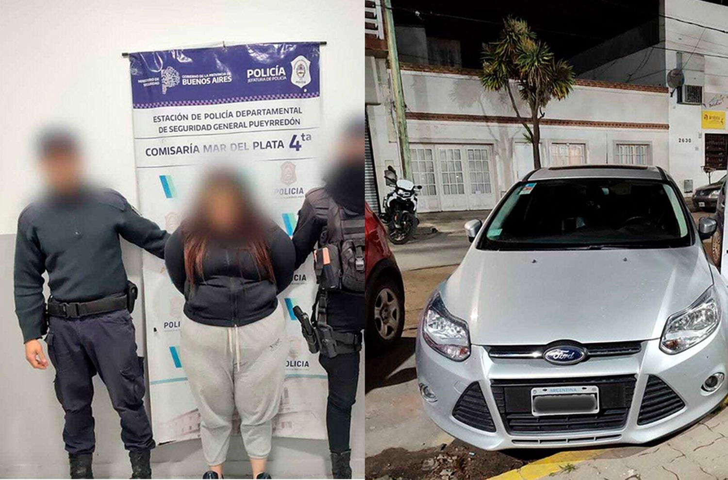Detienen a una mujer al volante: el auto era robado y la patente "trucha"