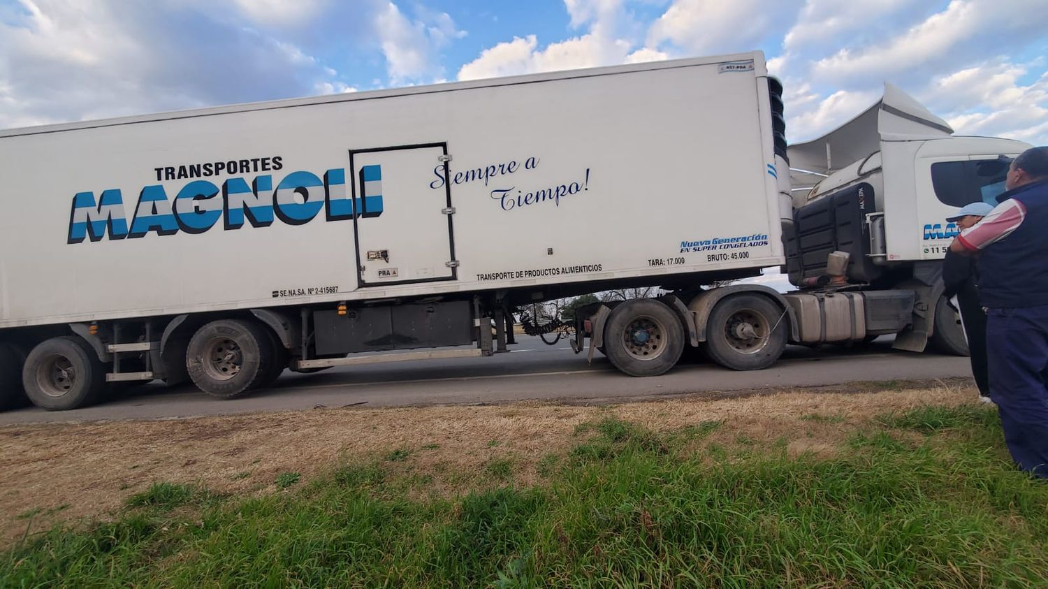 Camion involucrado en el accidente