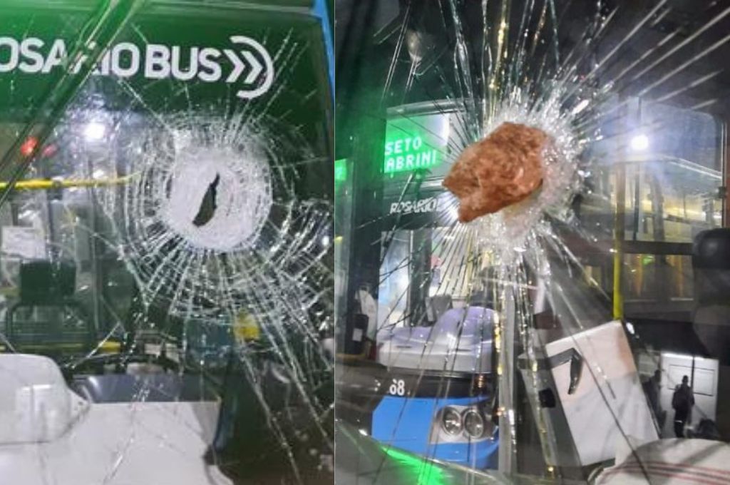 Contra los colectiveros: atacan a piedrazos las líneas de Rosario Bus en la autopista a Buenos Aires