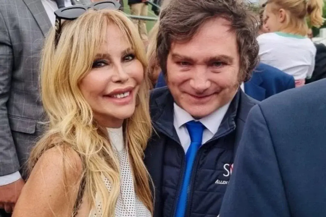 Graciela Alfano y Milei.