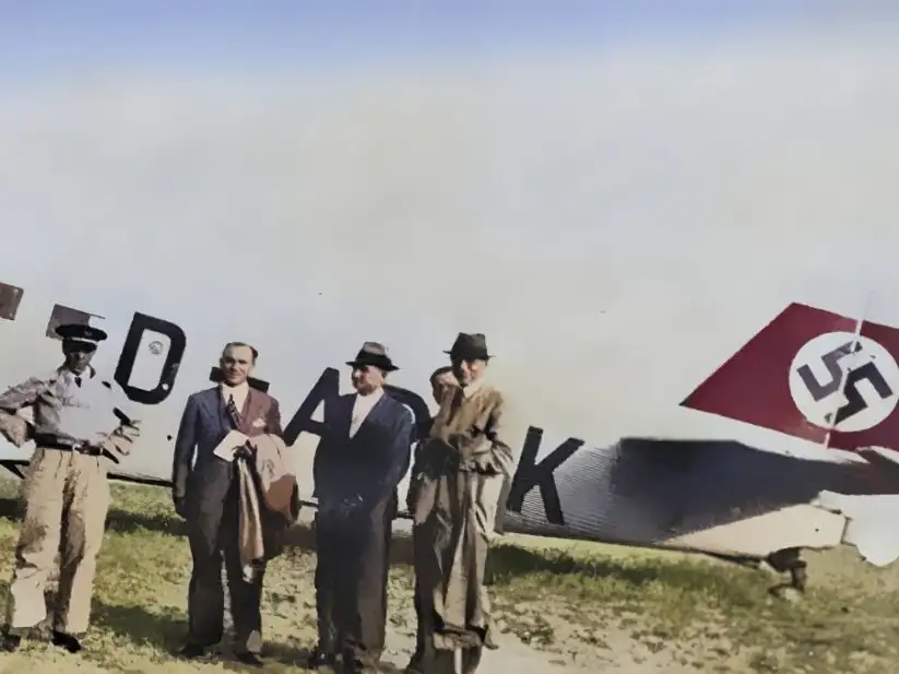 Tetuán, 23 julio 1936. F. Arranz, J. Bernhardt A. Henke y A. Langenheim
