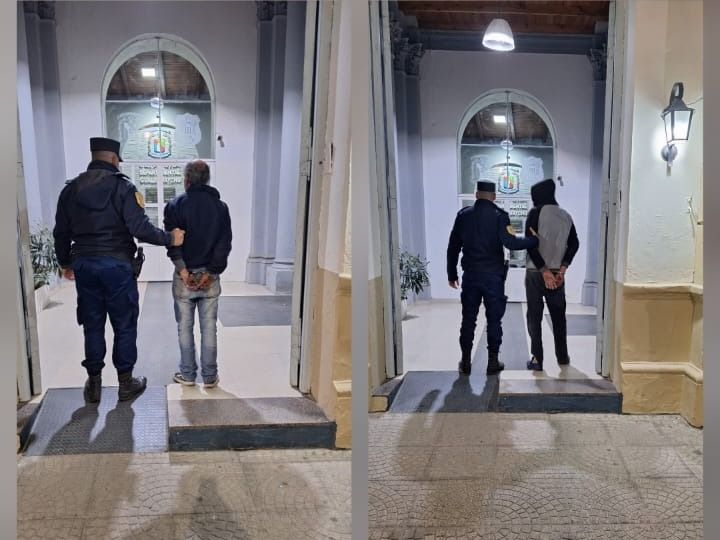Dos hombres detenidos en flagrancia tras robar andamios de una obra en construcción