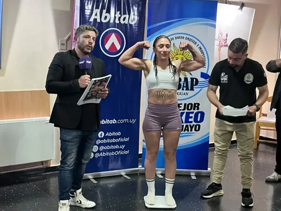Boloque superó con éxito la balanza y este sábado enfrenta a la local Elizabeth Cabrera en Punta del Este