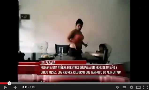 Video: En Paraná descubrieron que la niñera golpeaba a sus hijos