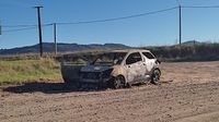 Se incendió un vehículo en la curva de El Solcito