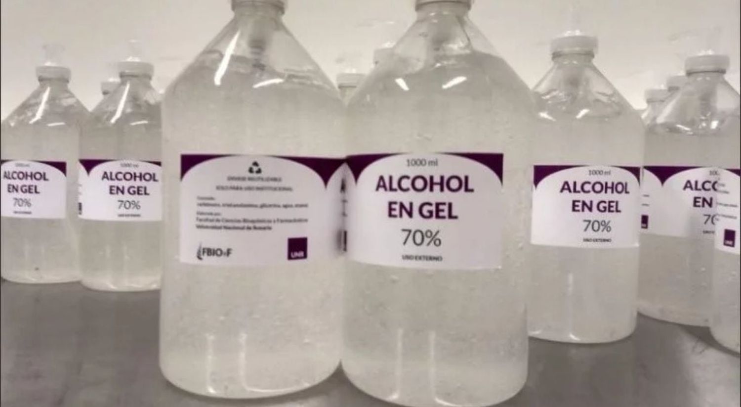 La UNR comenzó a distribuir el alcohol en gel de su producción