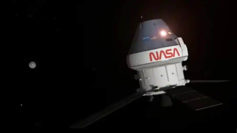 Los astronautas de la NASA camino a la Luna en la cápsula Orión