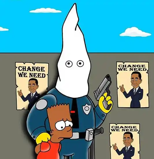 Mirá las fotos de Los Simpsons negros contra el racismo 