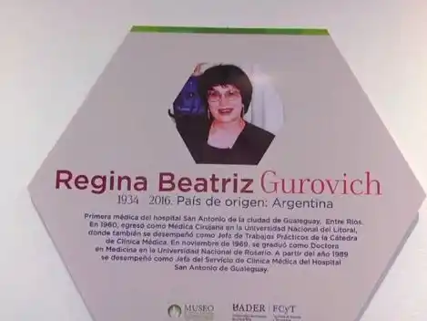 Homenajearon a la Dra. Regina Gurovich, primera 
médica mujer del Hospital San Antonio de Gualeguay