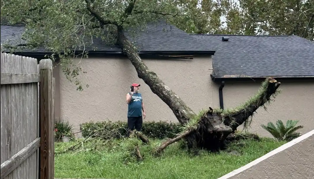 Daños en el barrio. Donde vive la familia de Necochea