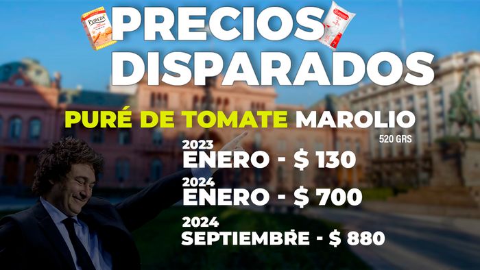 precios disparados puré de tomate septiembre 24