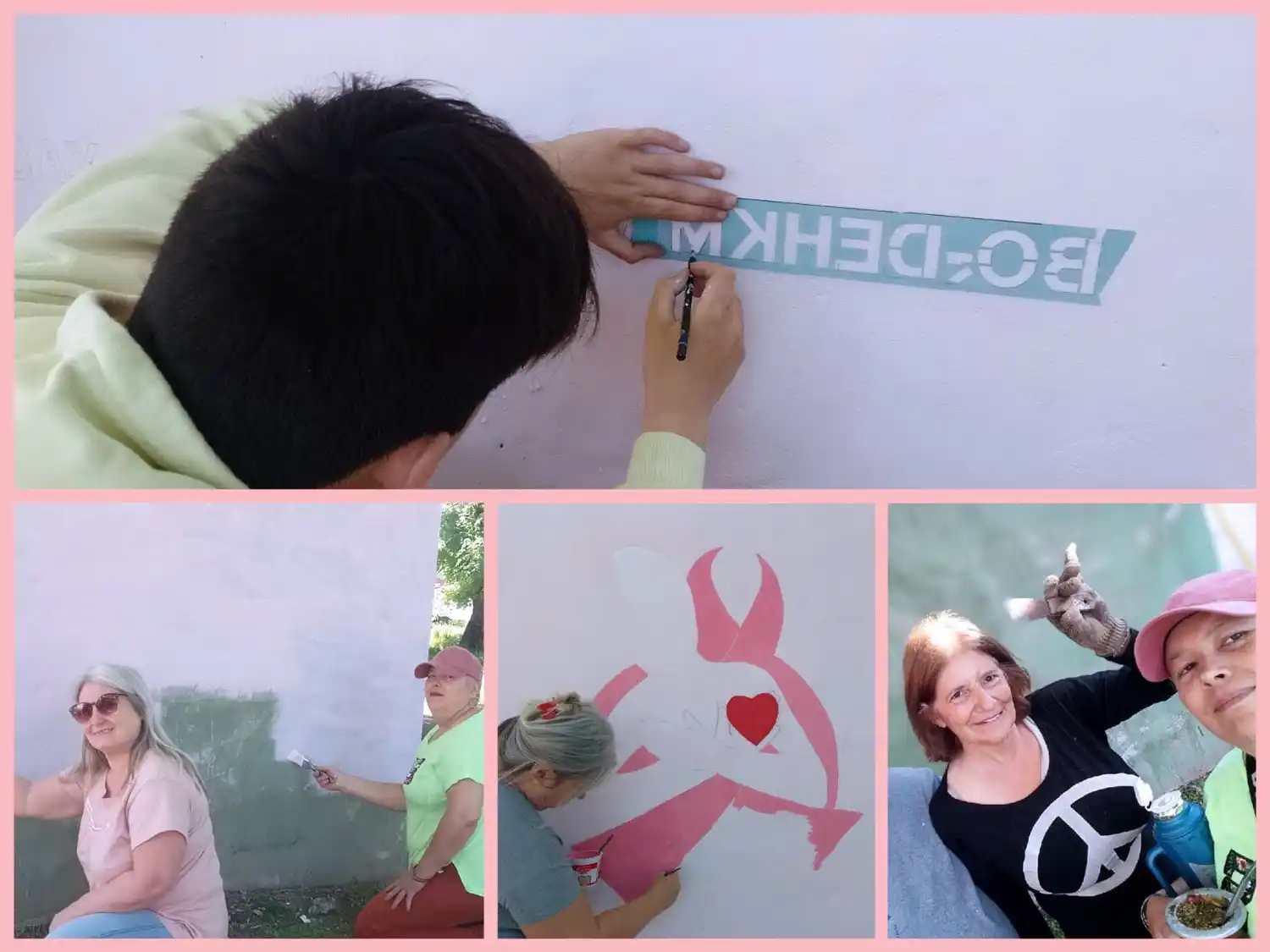 Integrantes y colaboradores de la obra realizada.