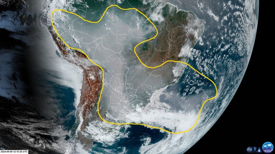 La zona afectada por el humo.