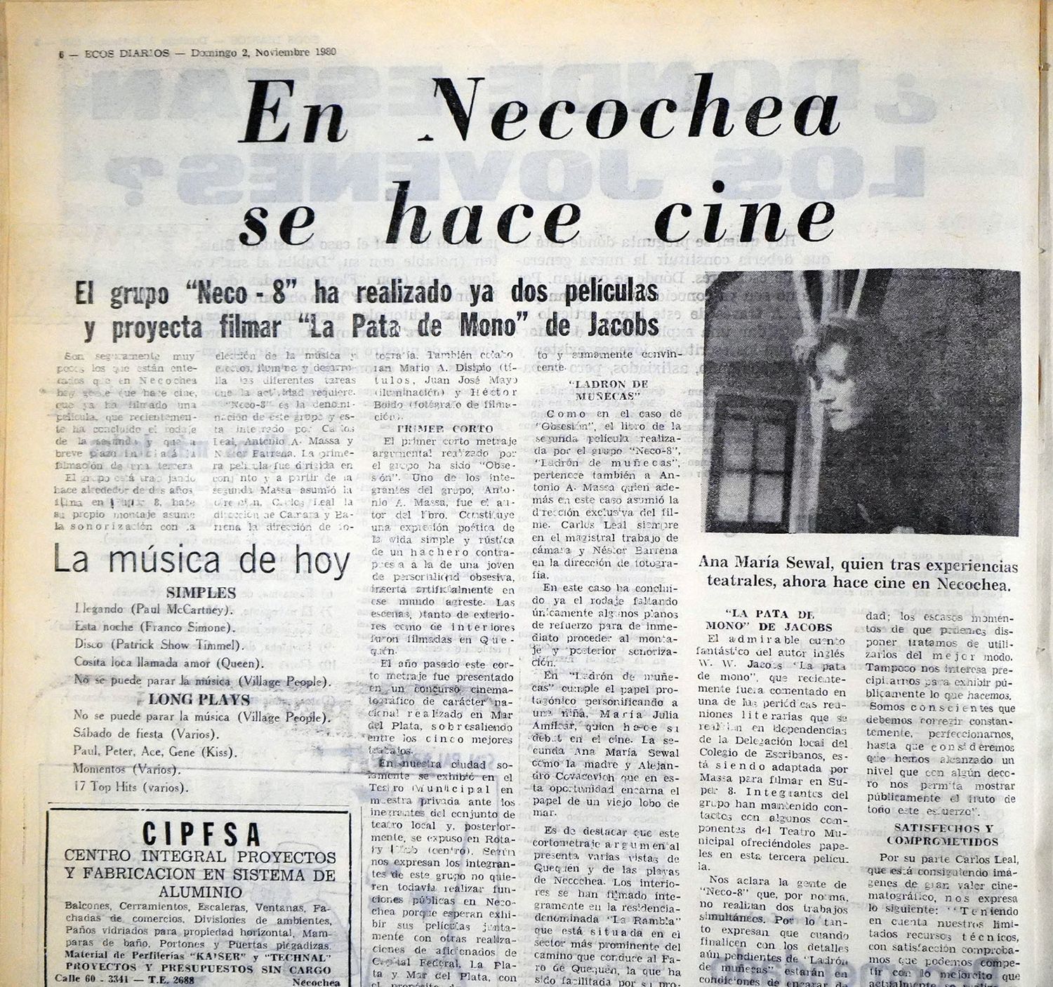 Grupo Neco 8. En los 80 hizo películas en Formato Súper 8