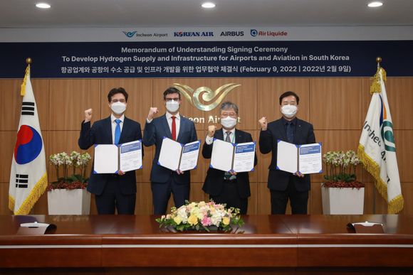 Hidrógeno en Corea del Sur: Airbus, Air Liquide, Korean Air e Incheon trabajarán para promover la descarbonización del sector