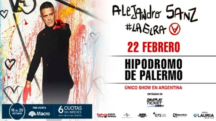 Banco Macro te acerca al show de Alejandro Sanz en la Argentina