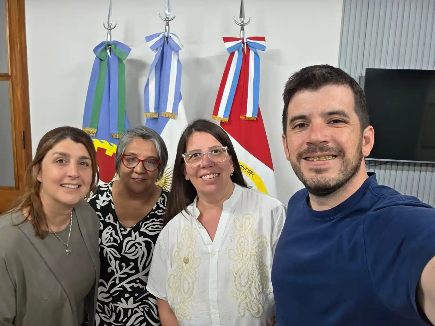 Pouillastrou, Carabajal y Chiarella, con la recientemente asumida Rolhaiser.