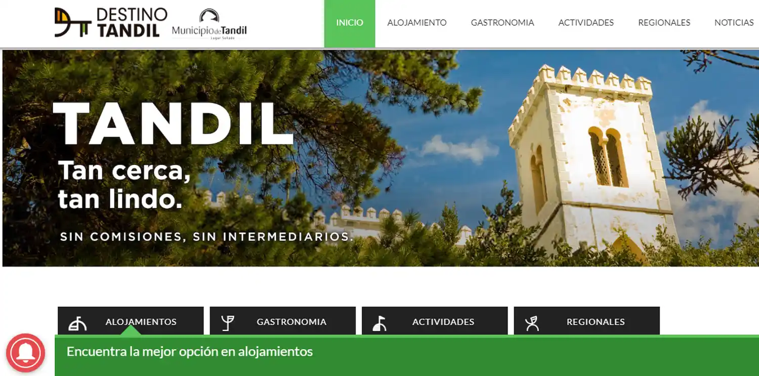 La comuna busca reactivar la web Destino Tandil e "invitó" a concursar a la empresa de un funcionario