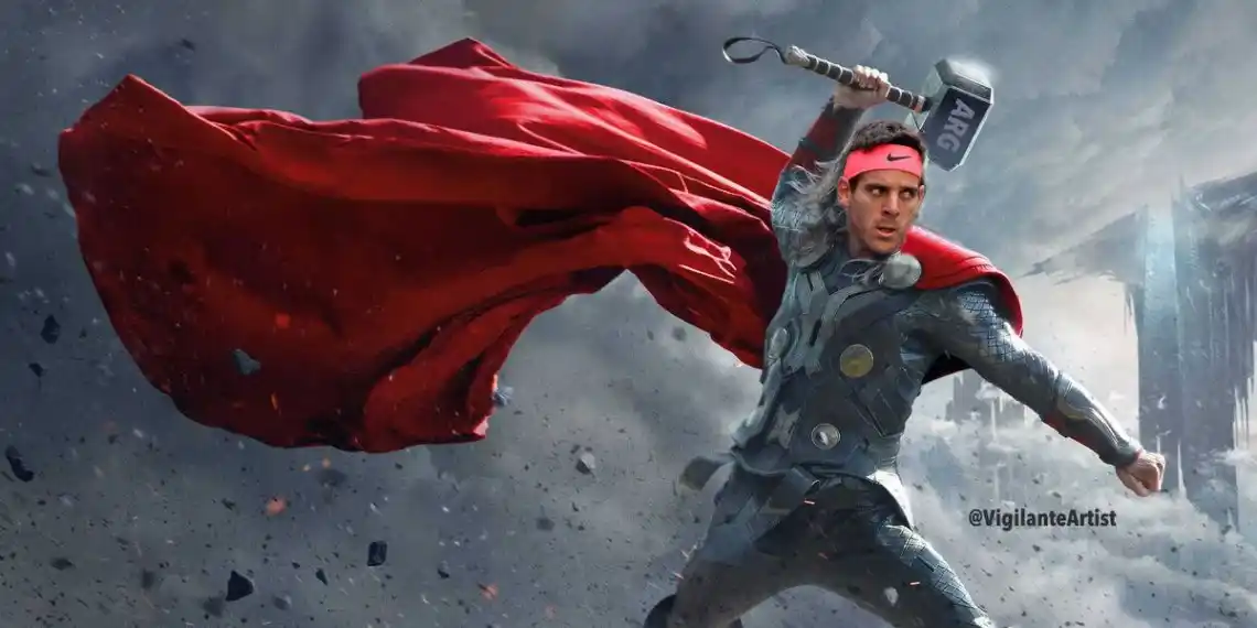 El actor de Thor "le pidió" a Del Potro que le devuelva el martillo