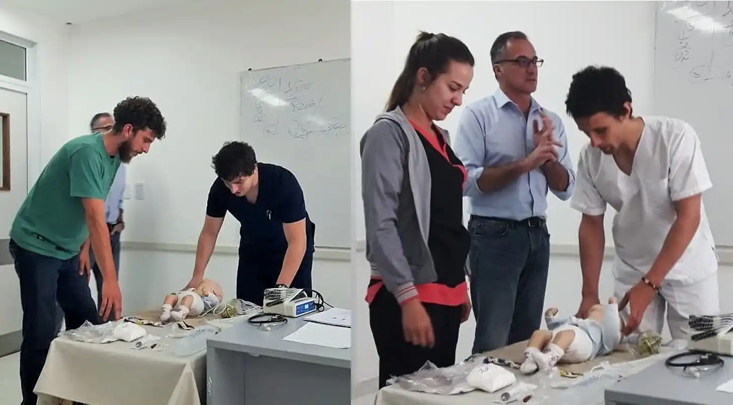 Desde el Hospital instruyen sobre la técnica de RCP neonatal