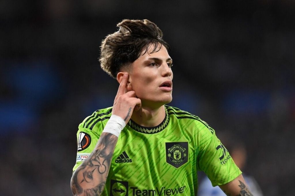 El juvenil argentino Garnacho hizo su primer gol con el Manchester United ante el Real Sociedad