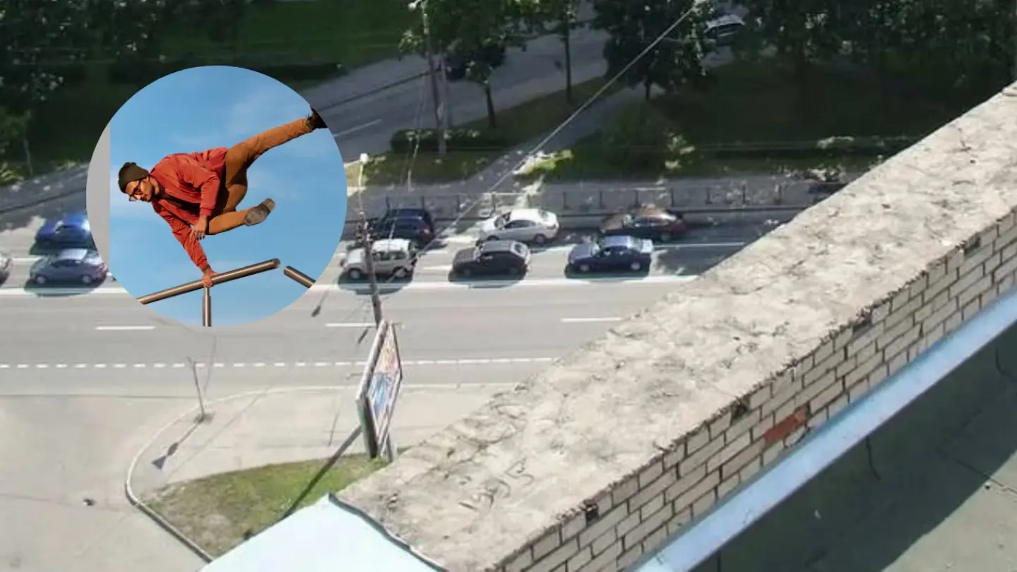 La imagen del terror: un joven que hacía parkour sobre un edificio perdió el equilibrio y cayó al suelo. (Foto: Freepik).