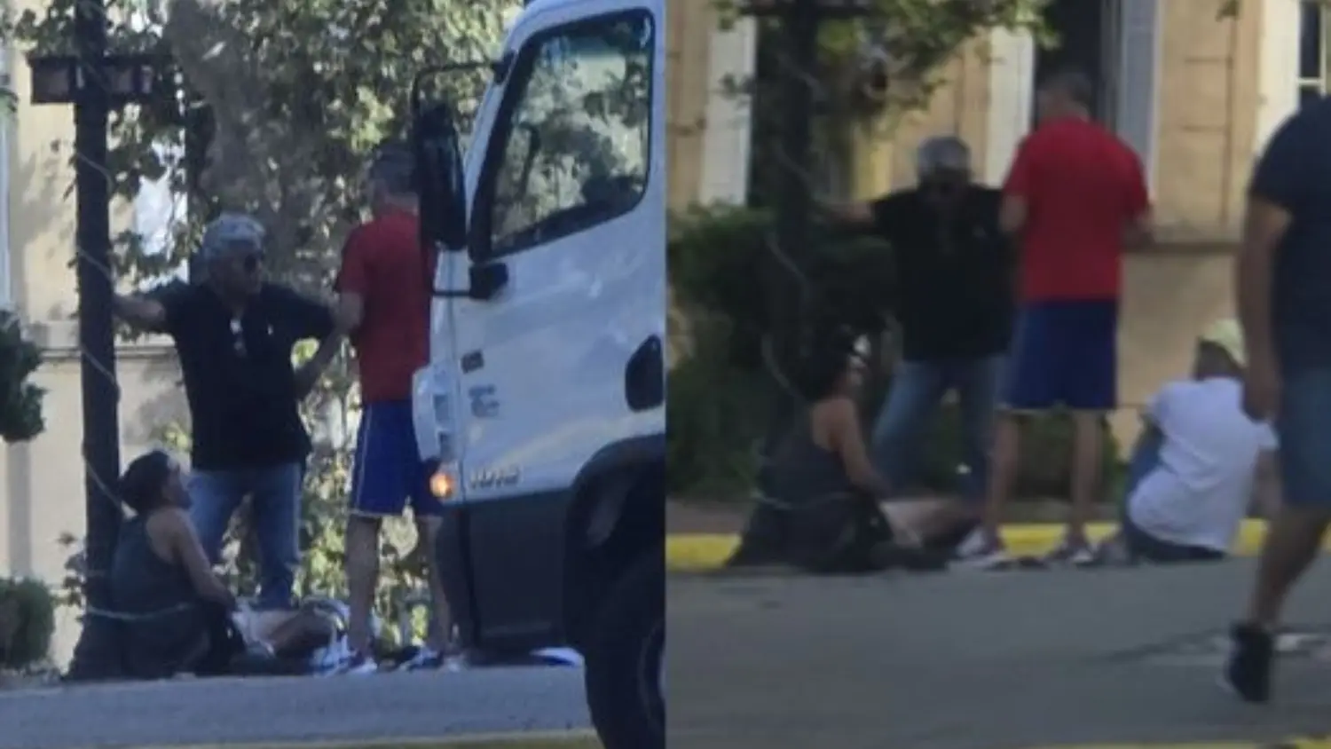 El vecino se ató a una columna del Palacio Municipal. Foto: InfoZC