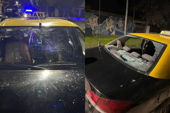 Una mujer destrozó un taxi de un piedrazo tras un choque en zona noroeste y quedó demorada