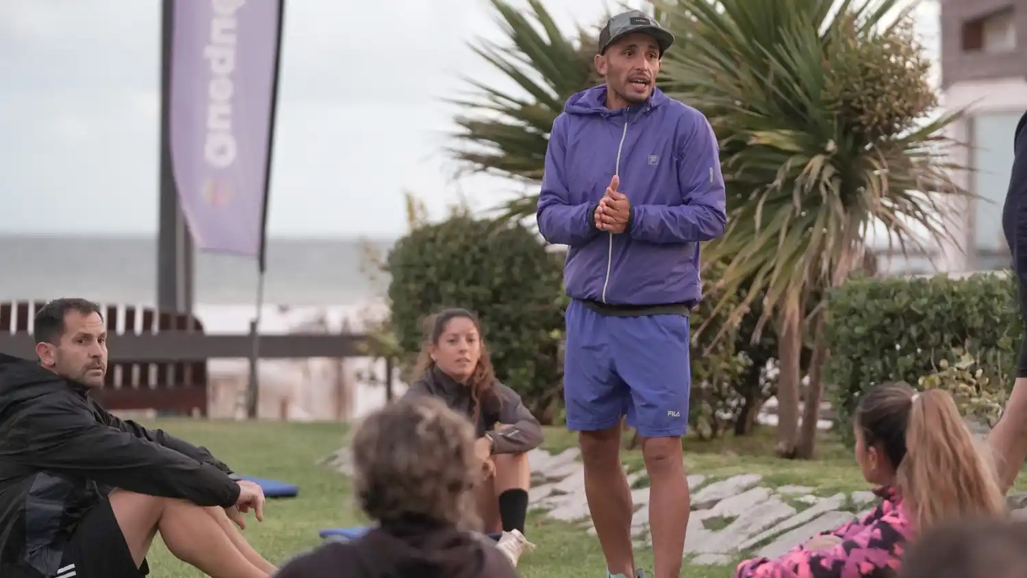 Martín Méndez al frente del Social Run en Necochea