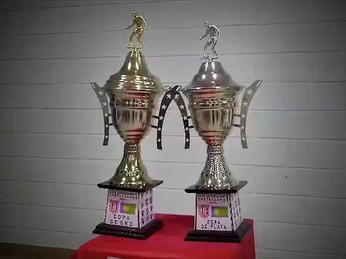 Las Copas de Oro y Plata que estan en juego en el torneo departamental.