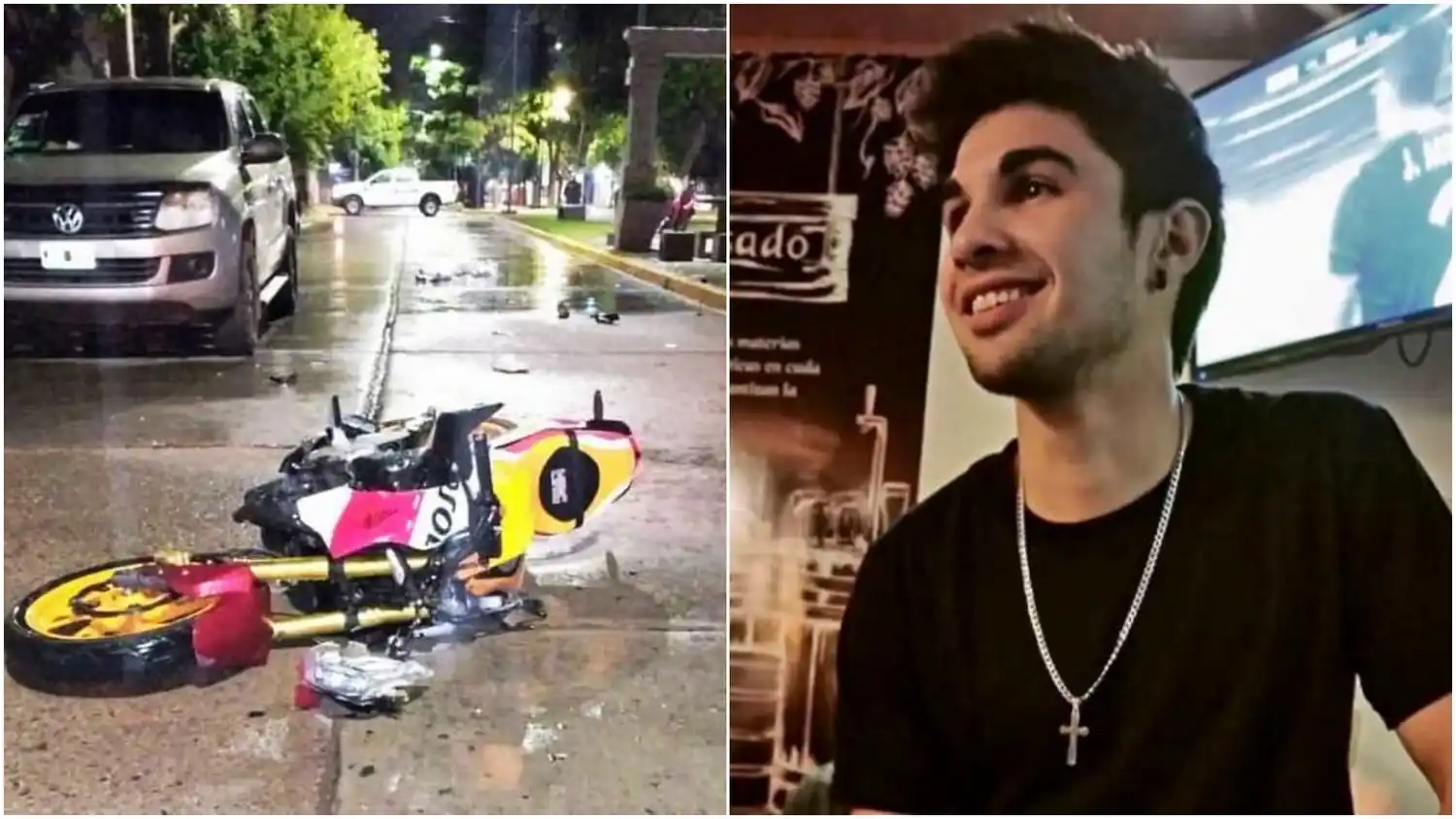 Accidente y tragedia en Pergamino: un joven murió tras chocar en moto contra una columna