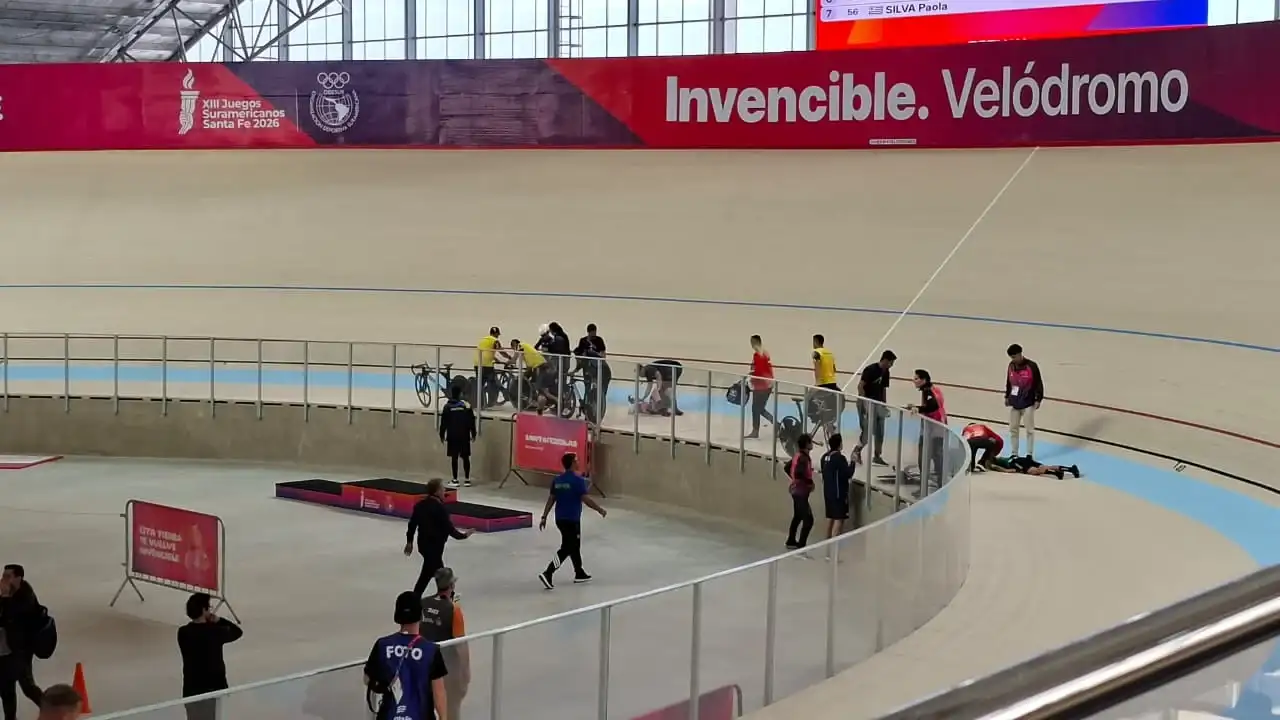 accidente ciclismo pista - 2
