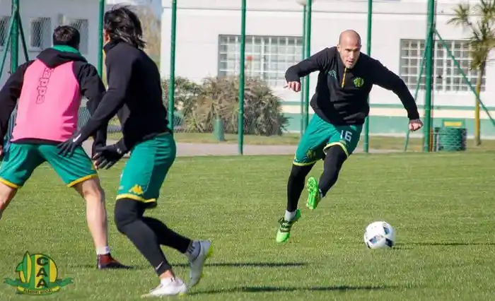 Cristian Llama volvió a entrenar. (Foto: Sergio Biale - Club Aldosivi)
