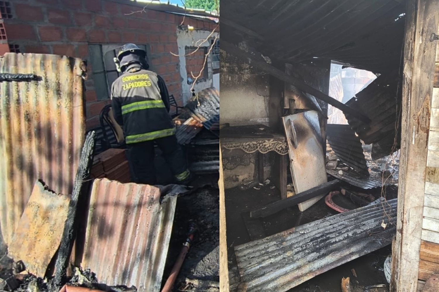 Se incendió una casa de pasillo de zona norte y vecinos ayudaron a apagar el fuego