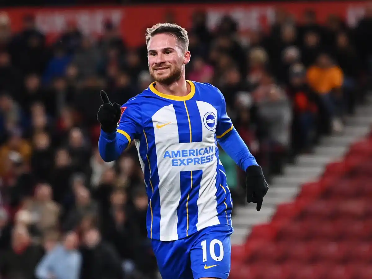 Mac Allister brilló en la goleada del Brighton