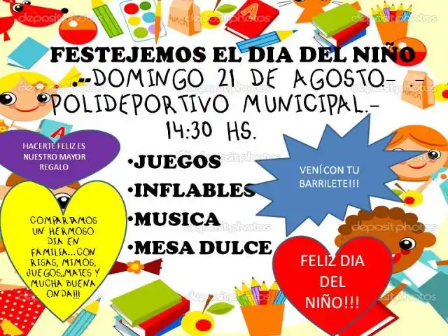 LA MUNICIPALIDAD DE GENERAL GALARZA INVITA  A FESTEJAR  EL DÍA DEL NIÑO