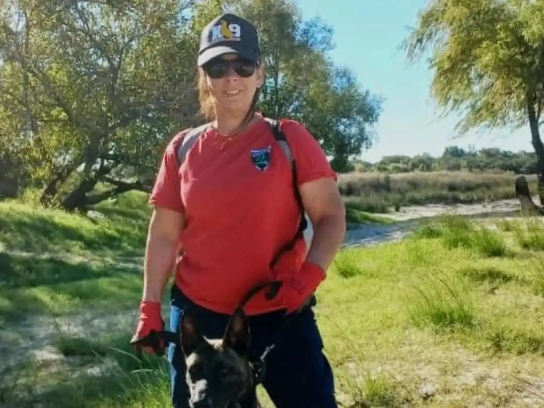 K-9 Gualeguay colaboró en la búsqueda de un joven desaparecido en Tala