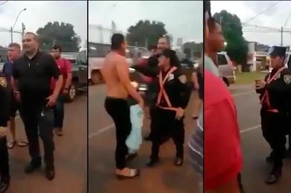 Chilavert se peleó con un colectivero: insultos y manotazos