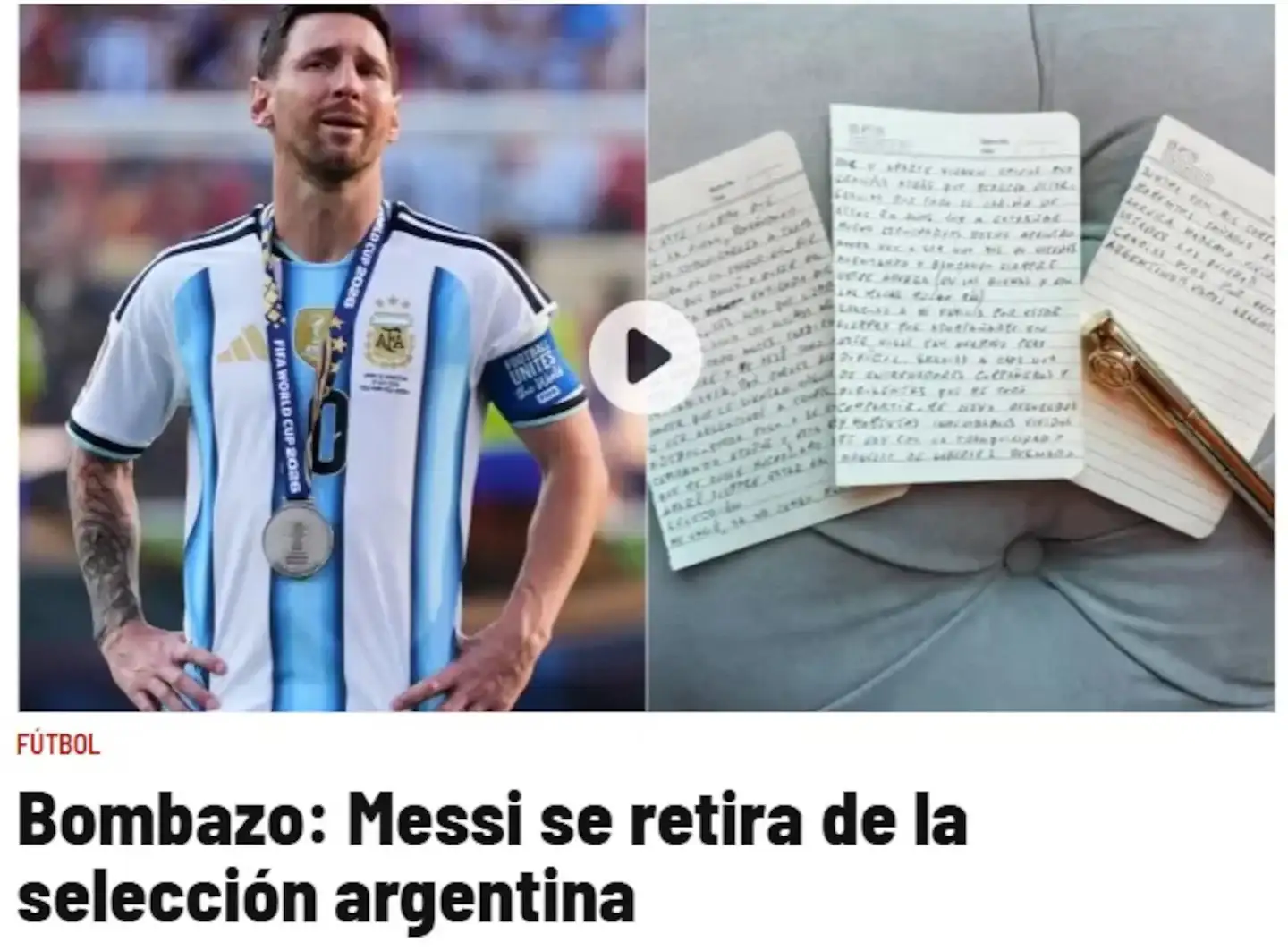 El retiro de Messi recorrió el mundo: así reaccionaron los principales diarios deportivos - 4